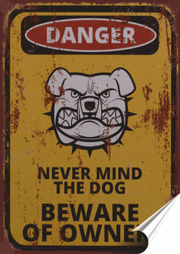 Danger Plakat folia Samoprzylepna Plakietka(motyw metalowego szyldu)#20312