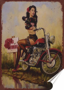 Harley Plakat folia Samoprzylepna Plakietka(motyw metalowego szyldu)#20314