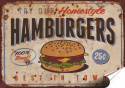 Hamburger Plakat folia Samoprzylepna Plakietka(motyw metalowego szyldu)#20316