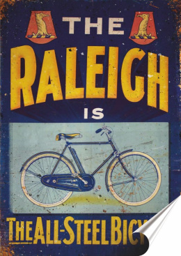 Rower Plakat folia Samoprzylepna Plakietka(motyw metalowego szyldu)#20339