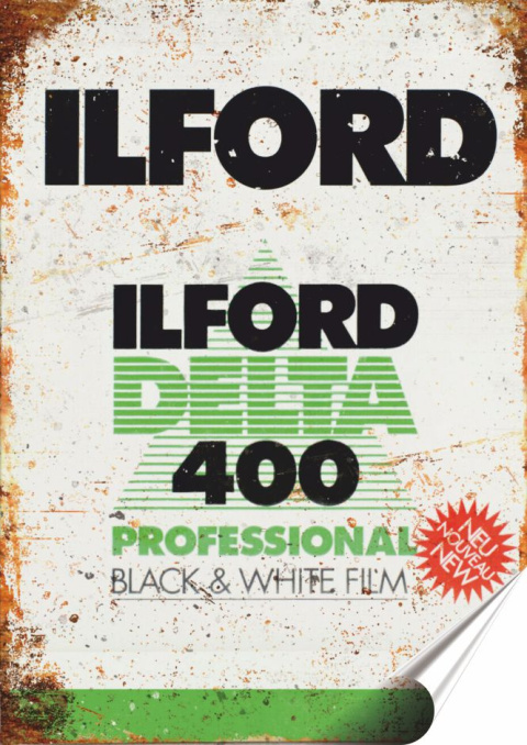 Iflord Plakat folia Samoprzylepna Plakietka(motyw metalowego szyldu)#20345