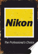 Nikon Plakat folia Samoprzylepna Plakietka(motyw metalowego szyldu)#20347