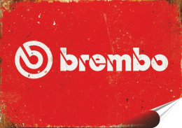 Brembo Plakat folia Samoprzylepna Plakietka(motyw metalowego szyldu)#20361