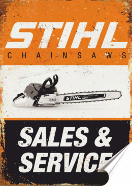 Stihl Plakat folia Samoprzylepna Plakietka(motyw metalowego szyldu)#20363