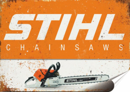 Stihl Plakat folia Samoprzylepna Plakietka(motyw metalowego szyldu)#20364