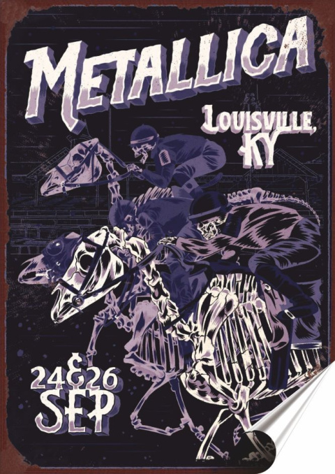 Rock-Koncert Plakat Samoprzylepny Plakietka(motyw metalowego szyldu)#15928