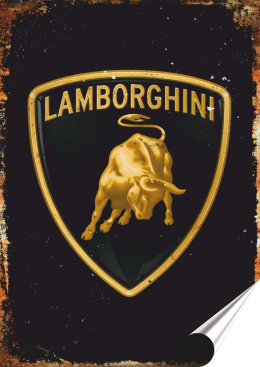 Lamborghini Plakat folia Samoprzylepna Plakietka(motyw metalowego szyldu)#20369