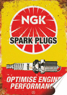 N G K Plakat folia Samoprzylepna Plakietka(motyw metalowego szyldu)#20381