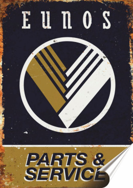 Eunos Plakat folia Samoprzylepna Plakietka(motyw metalowego szyldu)#20383