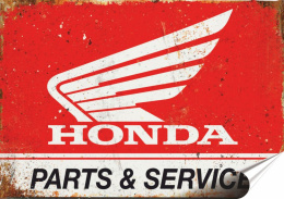 Honda Plakat folia Samoprzylepna Plakietka(motyw metalowego szyldu)#20384