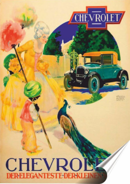 Chevrolet Plakat folia Samoprzylepna Plakietka(motyw metalowego szyldu)#20408