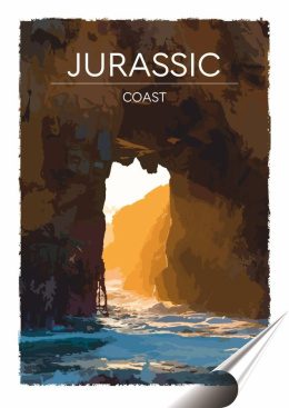 Jurassic Plakat folia Samoprzylepna Plakietka(motyw metalowego szyldu)#20417