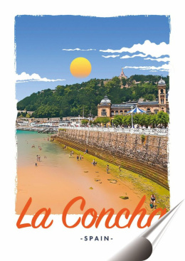 Hiszpania Plakat folia Samoprzylepna Plakietka(motyw metalowego szyldu)#20424