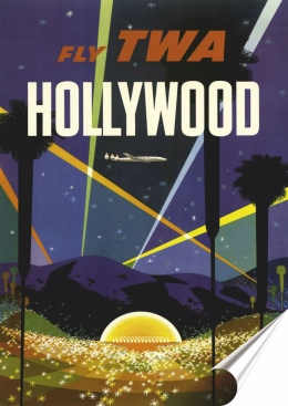 Hollywood Plakat folia Samoprzylepna Plakietka(motyw metalowego szyldu)#20425