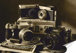 Aparat foto Plakat folia Samoprzylepna Plakietka(motyw metalowego szyldu)#20431