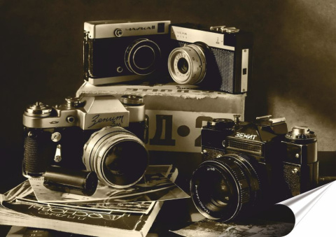 Aparat foto Plakat folia Samoprzylepna Plakietka(motyw metalowego szyldu)#20431