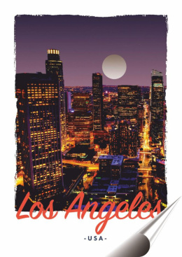 Los Angeles Plakat folia Samoprzylepna Plakietka(motyw metalowego szyldu)#20443