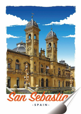 Hiszpania Plakat folia Samoprzylepna Plakietka(motyw metalowego szyldu)#20451