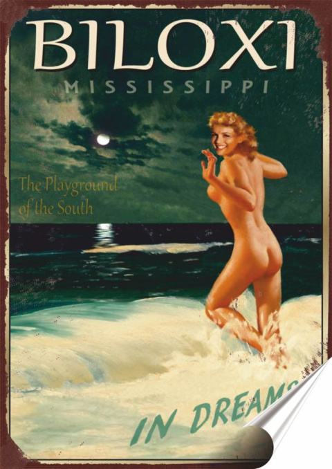 Misisipi Plakat folia Samoprzylepna Plakietka(motyw metalowego szyldu)#20469