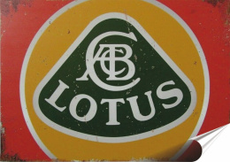 Lotus Plakat folia Samoprzylepna Plakietka(motyw metalowego szyldu)#20498