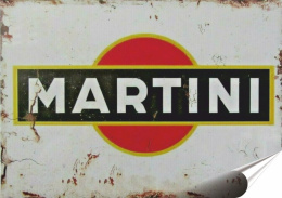 Martini Plakat folia Samoprzylepna Plakietka(motyw metalowego szyldu)#20504