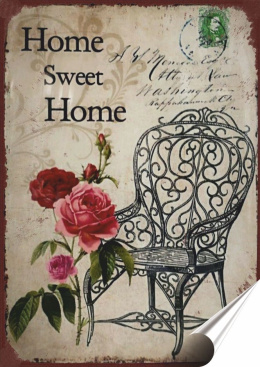 Hame Plakat folia Samoprzylepna Plakietka(motyw metalowego szyldu)#20506