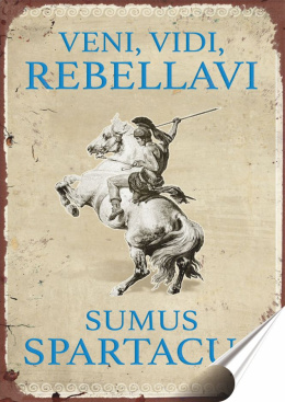 Spartakus Plakat folia Samoprzylepna Plakietka(motyw metalowego szyldu)#20508