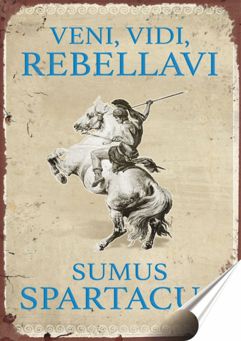 Spartakus Plakat folia Samoprzylepna Plakietka(motyw metalowego szyldu)#20508