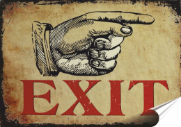 Exit Plakat folia Samoprzylepna Plakietka(motyw metalowego szyldu)#20509