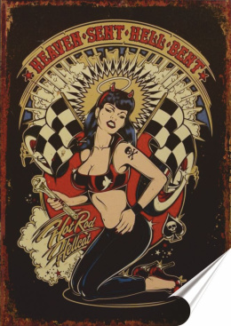 Garaż Plakat folia Samoprzylepna Plakietka(motyw metalowego szyldu)#20510