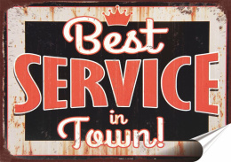 Garaż Plakat folia Samoprzylepna Plakietka(motyw metalowego szyldu)#20547