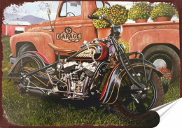 Harley Plakat folia Samoprzylepna Plakietka(motyw metalowego szyldu)#20550