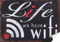 Wifi Plakat folia Samoprzylepna Plakietka(motyw metalowego szyldu)#20553