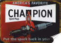 Chmpion Plakat folia Samoprzylepna Plakietka(motyw metalowego szyldu)#20579