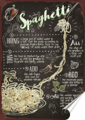 Spaghetti Plakat folia Samoprzylepna Plakietka(motyw metalowego szyldu)#20588