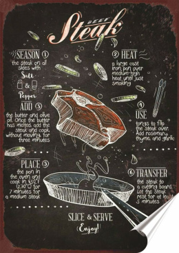 Stek Plakat folia Samoprzylepna Plakietka(motyw metalowego szyldu)#20607