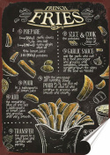 Frytki Plakat folia Samoprzylepna Plakietka(motyw metalowego szyldu)#20609