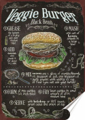 Hamburger Plakat folia Samoprzylepna Plakietka(motyw metalowego szyldu)#20612