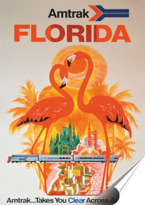 Floryda Plakat folia Samoprzylepna Plakietka(motyw metalowego szyldu)#20681