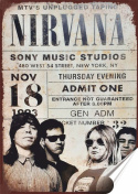Nirvana Plakat folia Samoprzylepna Plakietka(motyw metalowego szyldu)#20682