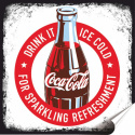 Coca Cola Plakat folia Samoprzylepna Plakietka(motyw metalowego szyldu)#20727
