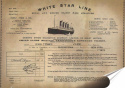 Titanic Plakat folia Samoprzylepna Plakietka(motyw metalowego szyldu)#20902