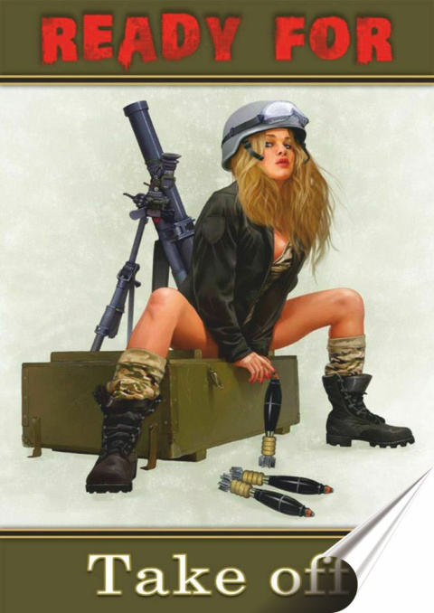 Broń Plakat folia Samoprzylepna Plakietka(motyw metalowego szyldu)#21212