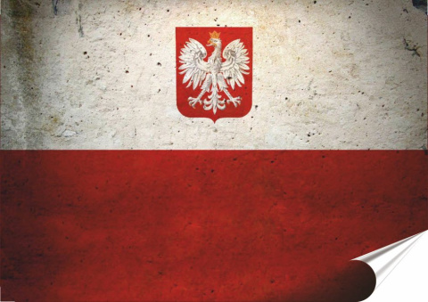 Flaga Plakat folia Samoprzylepna Plakietka(motyw metalowego szyldu)#21215