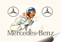 Mercedes Plakat folia Samoprzylepna Plakietka(motyw metalowego szyldu)#21303
