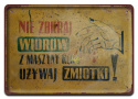 PRL METALOWY PLAKAT RETRO OBRAZEK SZYLD BLACHA VINTAGE #18848