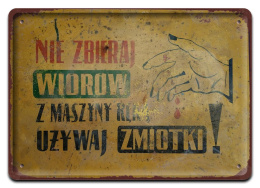 PRL METALOWY PLAKAT RETRO OBRAZEK SZYLD BLACHA VINTAGE #18848