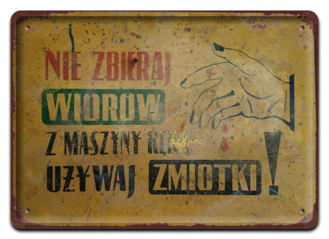 PRL METALOWY PLAKAT RETRO OBRAZEK SZYLD BLACHA VINTAGE #18848