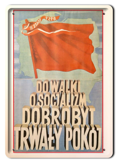 PRL METALOWY PLAKAT RETRO OBRAZEK SZYLD BLACHA VINTAGE #18842