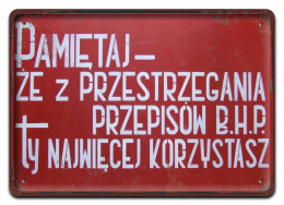 PRL METALOWY PLAKAT RETRO OBRAZEK SZYLD BLACHA VINTAGE #18845